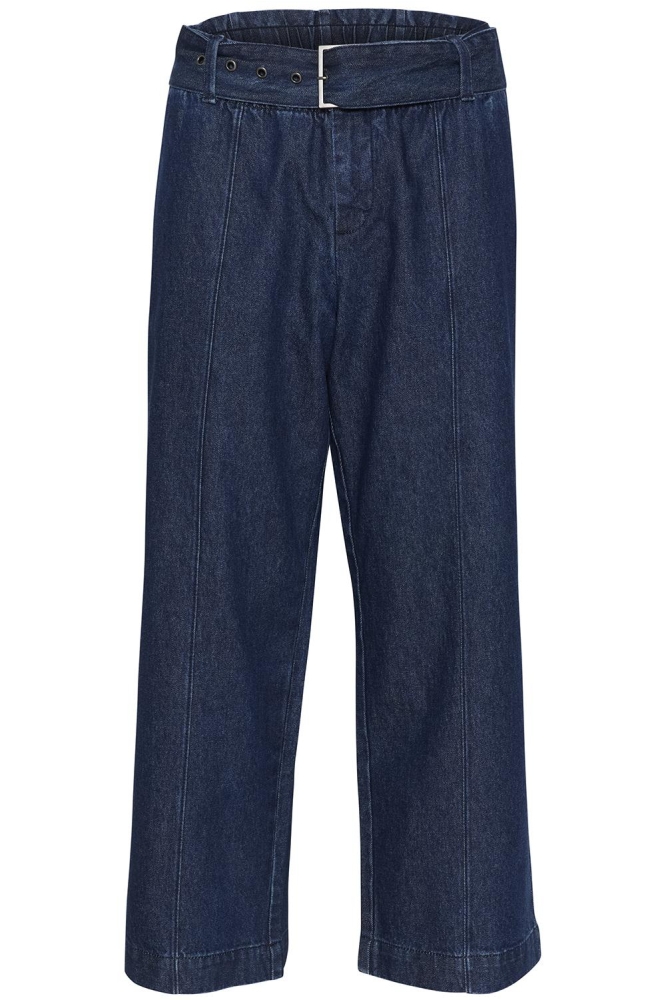 CUBINK ROSELLE CROPPED PANTS 50111375 500029 DARK BLUE WASH